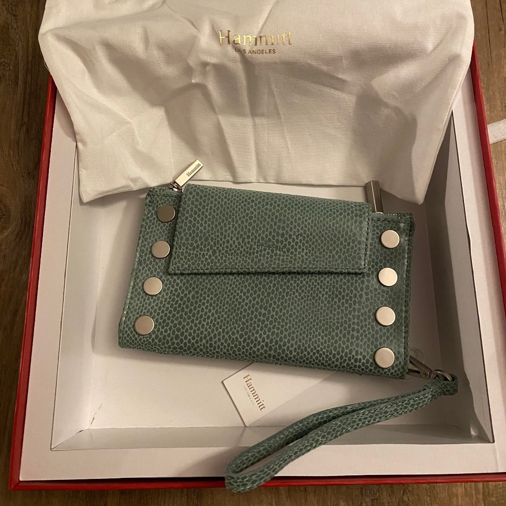 Hammitt 35 North Fiddle Leaf Green / Brushed Silver